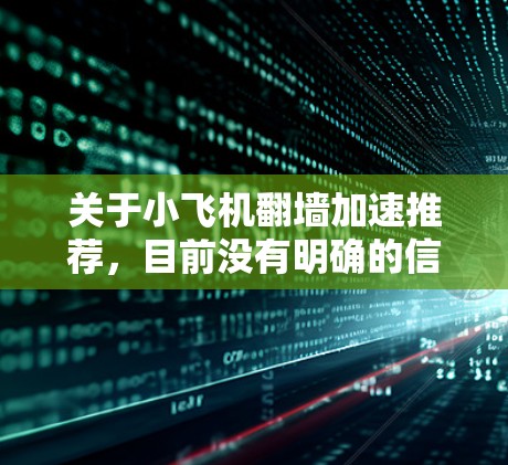 关于小飞机翻墙加速推荐，目前没有明确的信息表明小飞机指的是什么具体的工具或项目。如果你指的是某个特定的软件或项目，请提供更多的上下文或详细信息，以便我能够为你提供更有针对性的建议或解答