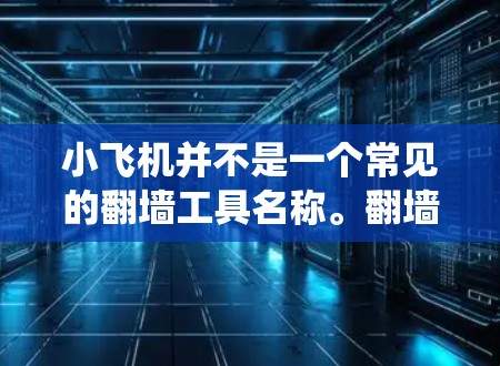 小飞机并不是一个常见的翻墙工具名称。翻墙工具通常用于绕过网络限制，但使用这些工具可能涉及法律问题，具体取决于所在国家的法律法规