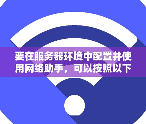 要在服务器环境中配置并使用网络助手，可以按照以下步骤进行
