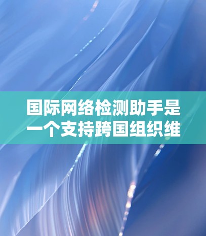 国际网络检测助手是一个支持跨国组织维护网络安全的关键工具。它通过全面的检测和评估功能，帮助企业识别潜在的安全漏洞，防止数据泄露和网络攻击。以下是该检测助手的详细介绍