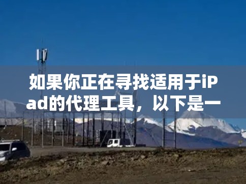 如果你正在寻找适用于iPad的代理工具，以下是一些常见的工具和方法，可能会对你有所帮助