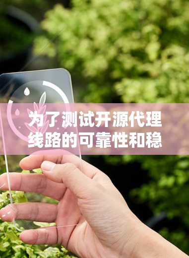 为了测试开源代理线路的可靠性和稳定性，可以按照以下步骤进行