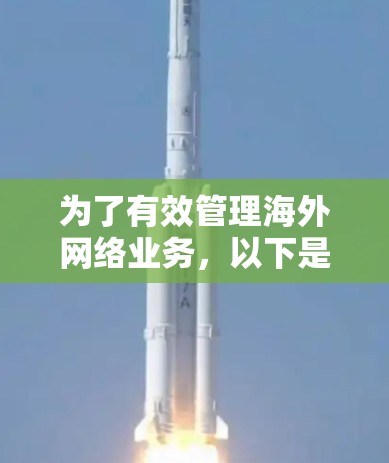 为了有效管理海外网络业务，以下是一套综合的策略和工具建议