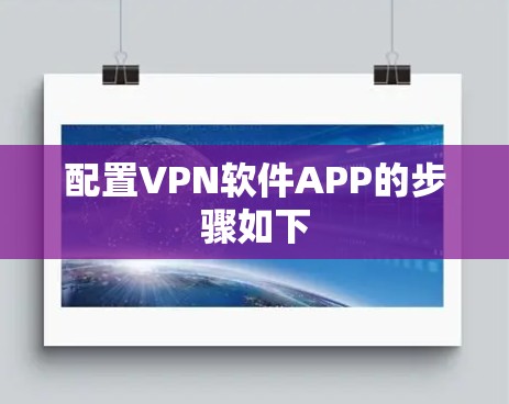 配置VPN软件APP的步骤如下