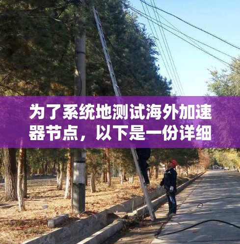 为了系统地测试海外加速器节点，以下是一份详细的测试计划和步骤指南，确保全面评估其性能和可靠性