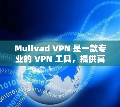 Mullvad VPN 是一款专业的 VPN 工具，提供高安全性和隐私保护，适合需要匿名网络访问和加密通信的用户。以下是其主要功能和优势