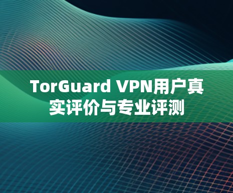 TorGuard VPN用户真实评价与专业评测