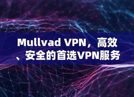 Mullvad VPN，高效、安全的首选VPN服务
