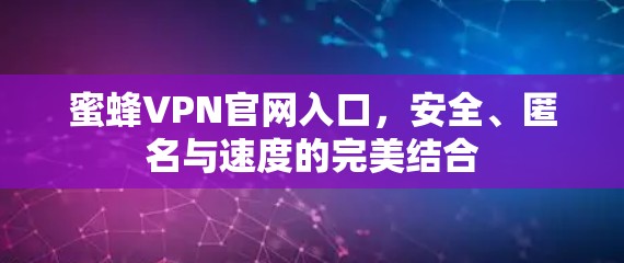 蜜蜂VPN官网入口，安全、匿名与速度的完美结合