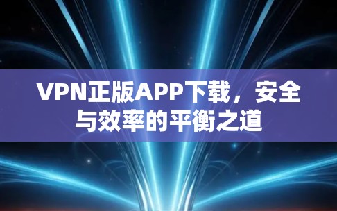 VPN正版APP下载，安全与效率的平衡之道