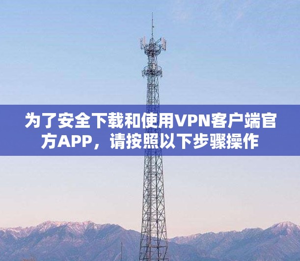 为了安全下载和使用VPN客户端官方APP，请按照以下步骤操作