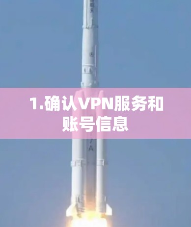 1.确认VPN服务和账号信息