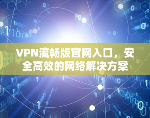 VPN流畅版官网入口，安全高效的网络解决方案