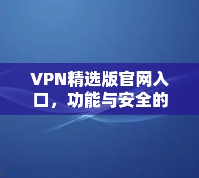 VPN精选版官网入口，功能与安全的双重保障