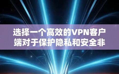 选择一个高效的VPN客户端对于保护隐私和安全非常重要。以下是几个推荐的VPN服务及其详细介绍，帮助您选择最适合的方案